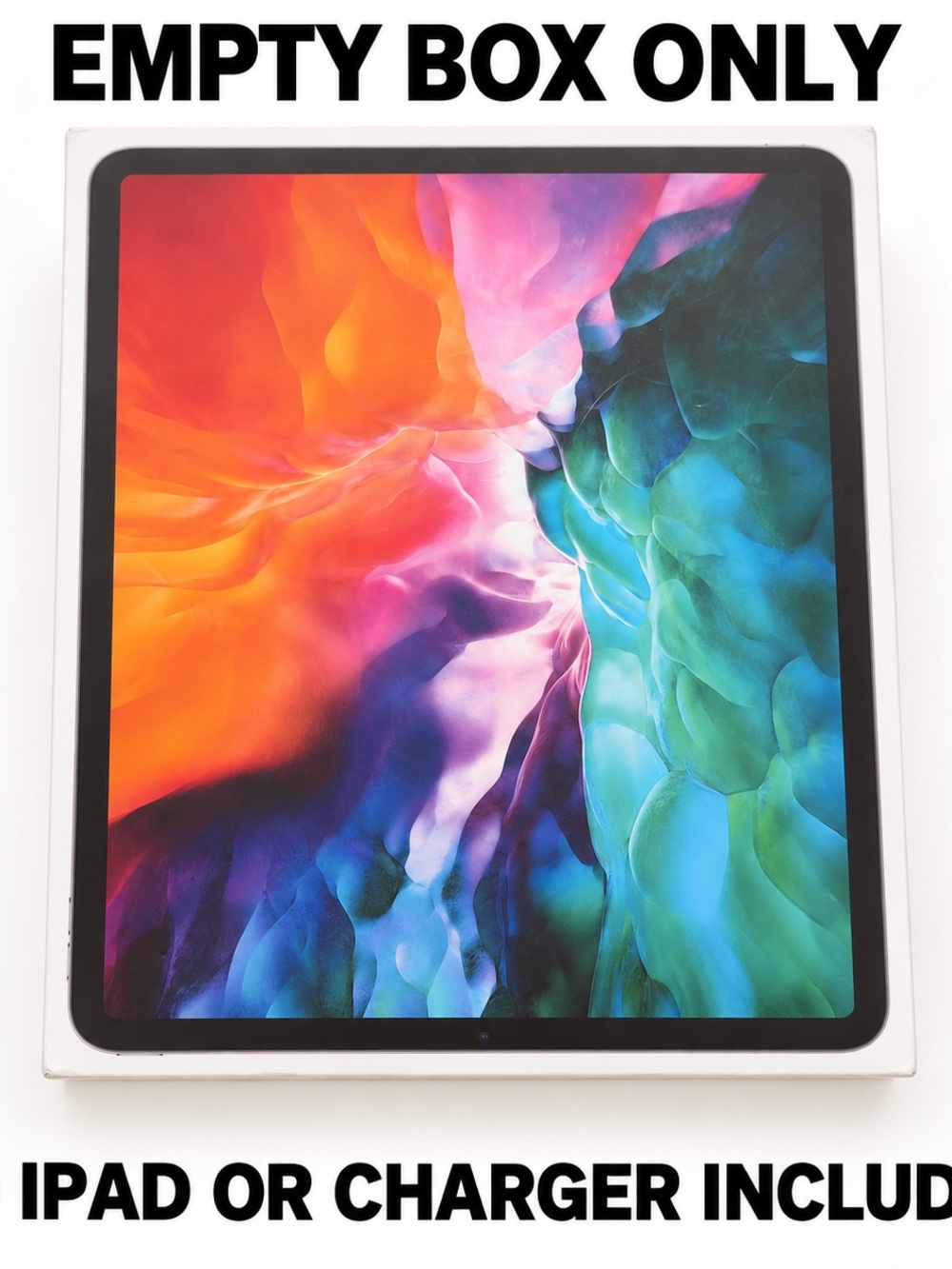 Apple iPad Pro Tablet Box Art with Vibrant Multi-Color Display
